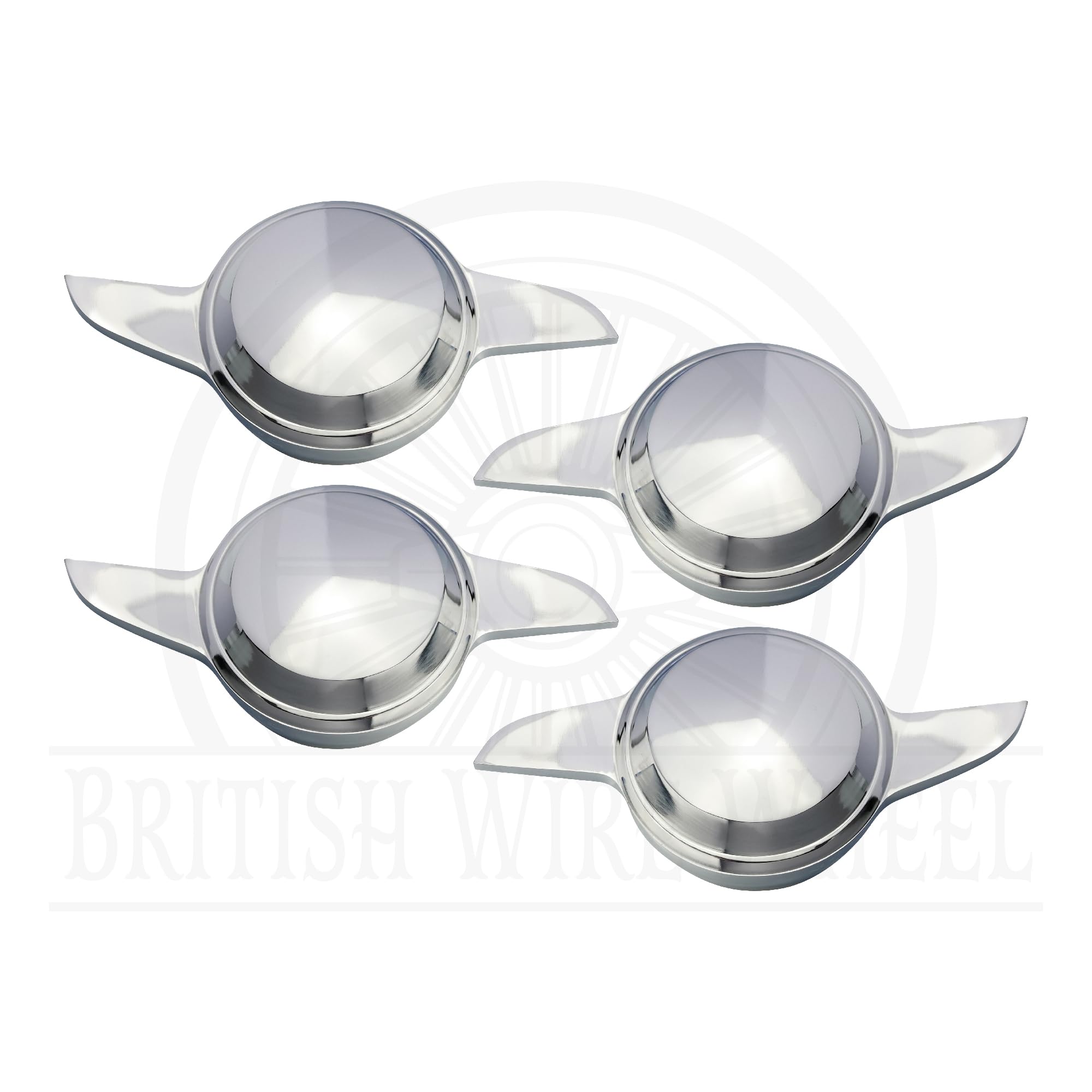 Amazon.com: British Wire Wheel 2 Ear Sharkfin Spinner Caps (Set of